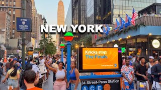 New York Knicks Fans Shut Down Manhattan Street For Knicks Final Game 2 Watch Party at MSG