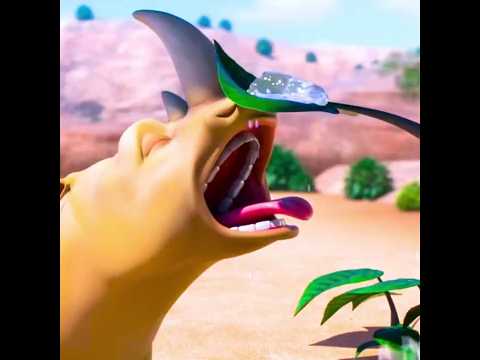 This Rhino Tried Everything to Drink Water 😨#animation #story #trending