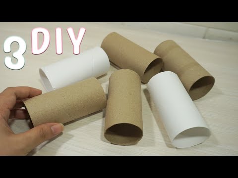 Turn empty tissue rolls into something practical. Here are three ideas for your empty tissue rolls.