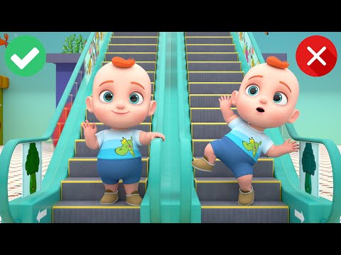 Escalator Safety Song | Educational Kids Songs | Boo Kids Song & Nursery Rhymes