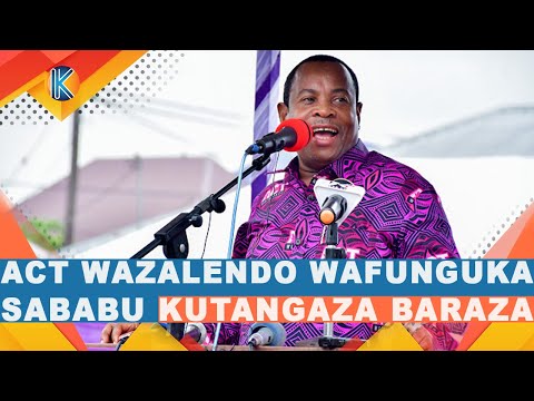 ACT WAZALENDO WAFUNGUKA SABABU ZA KUTANGAZA BARAZA LAKE KIVULI Z"BAR l "MUUNGANO/HAKI/USALAMA"