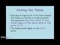 Exploring Theme and Central Idea