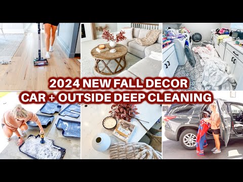 🍂 2024 NEW FALL DECOR + DEEP CLEAN WITH ME | FALL HOME DECOR 2024 | CLEANING MOTIVATION CAR CLEANING