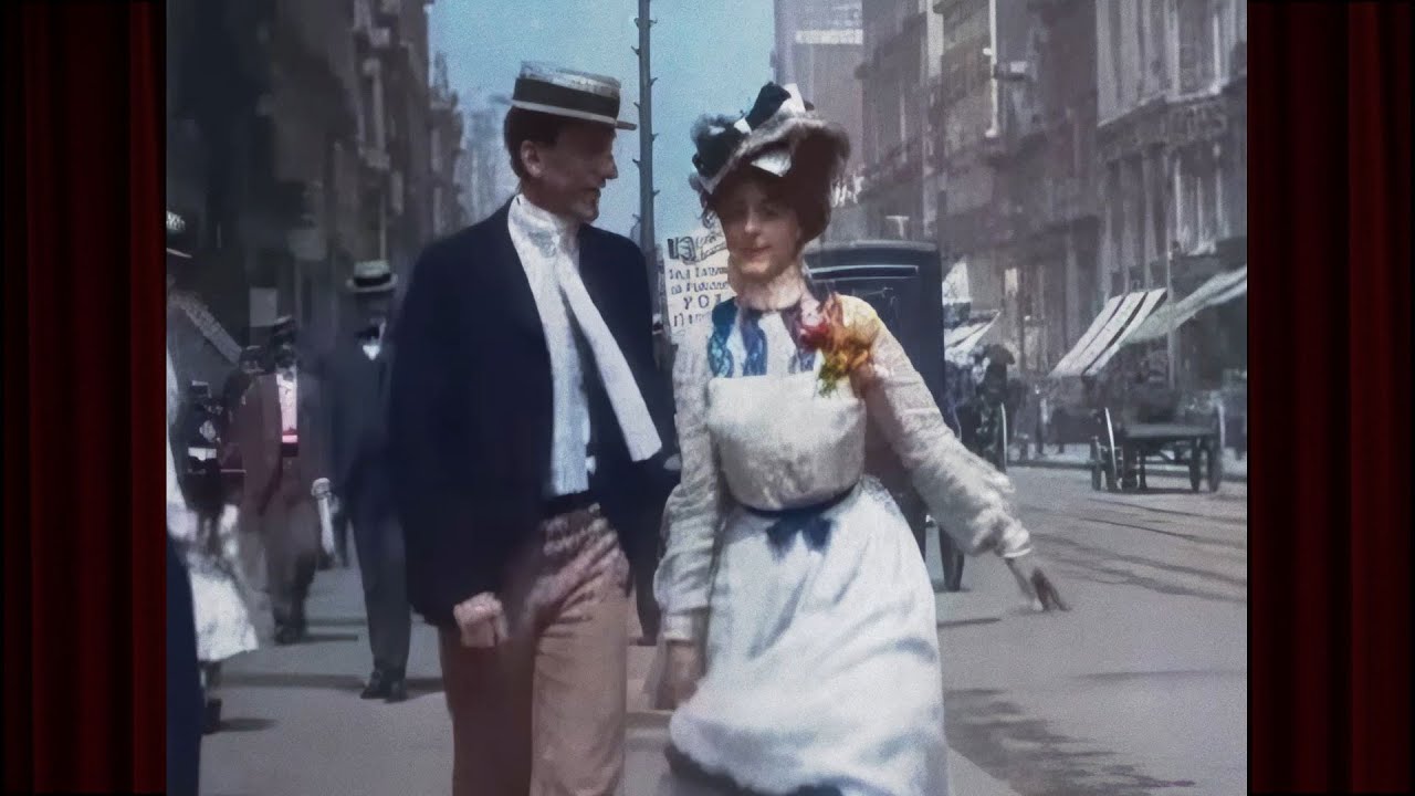 New York c. 1899: Restored To Life in Amazing Footage