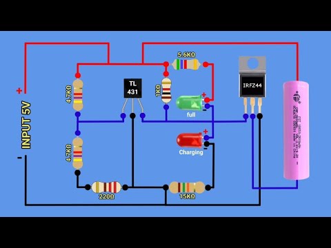 Auto cut off 3.7v battery charger circuit #electronics # charger