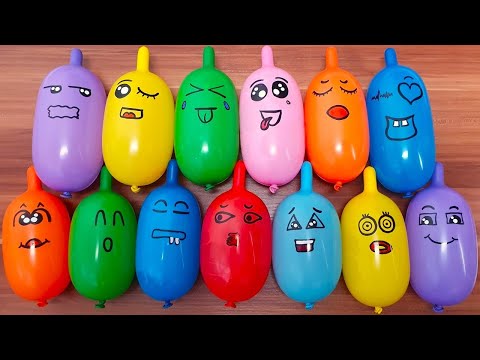 Fluffy Slime with Funny Balloons Satisfying ASMR #2566