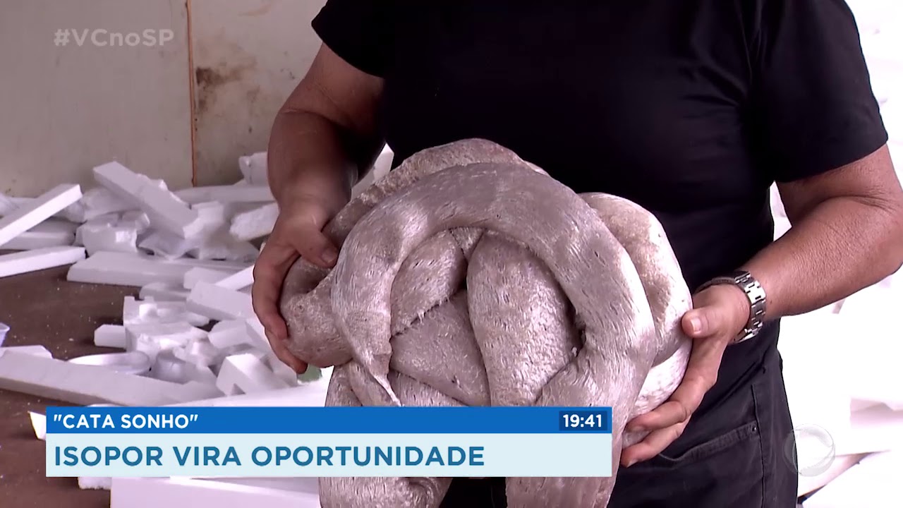 “Cata Sonho” isopor vira oportunidade – Fonte: Record TV Interior SP