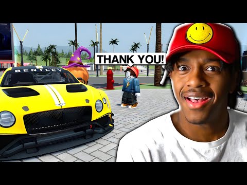 I GAVE A NOOB THE BENTLEY IN ROBLOX DRIVING EMPIRE