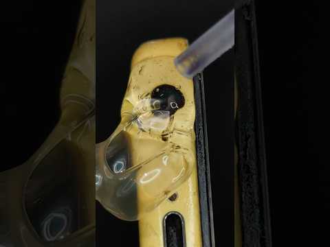 Failure: Cleaning iPhone Audio Jack with hot Glue⚠️😬 #asmr #satisfying #cleaning