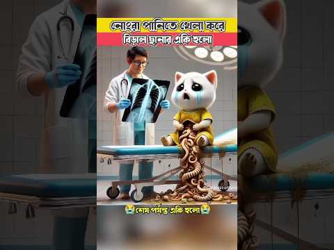 বিড়াল ছানার একি হলো । #cartoon #moralstory #bengalistories #cat #kitten #animation #viralshorts