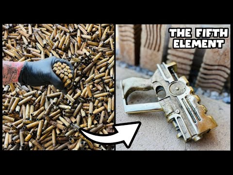 The Fifth Element Gun Casting - Bullet Casings - ASMR Metal Melting - Trash To Treasure - BigStackD