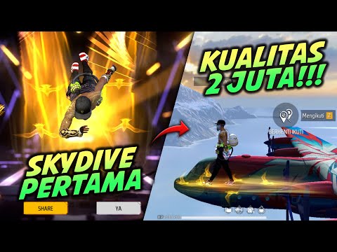 BORONG SKYDIVE WINGED AURA PERTAMA DI FREE FIRE!! KEREN BANGET GAK NUTUPIN LAYAR