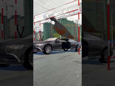 Ambulance car VS Giant Knife #satisfyingvideo #shortsvideo #roboboy