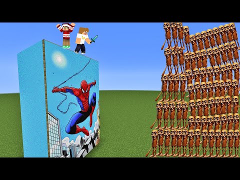 فلم ماين كرافت : هجوم 10,000 توم توم ساحور على برج سبايدرمان !!؟ 🔥😱