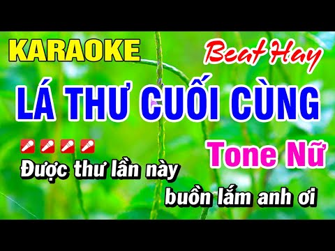 Karaoke Lá Thư Cuối Cùng (Beat Hay) Tone Nữ Nhạc Sống | Hoài Phong Organ