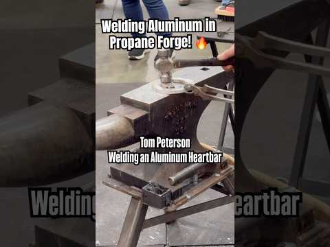 Aluminum Welding in Propane Forge‼️Tom Peterson Builds an Aluminum Heartbar Horseshoe.
