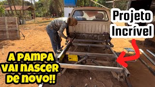 Reconstruindo a estrutura da #pampa aqui no #camping Livre como Vento #viajantes #motorhome #sitio 
