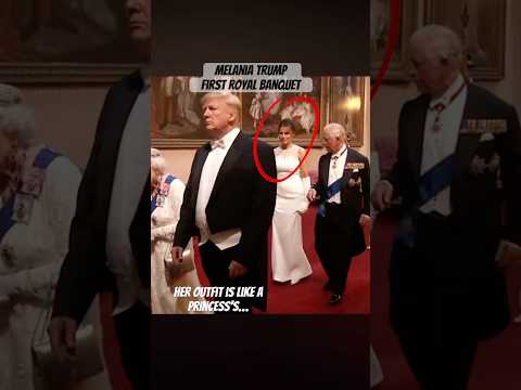 Wondering what #melaniatrump’s like during their first royal banquet?  #trump #royalfamil