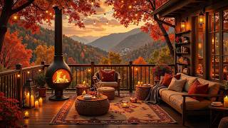 Cozy Autumn Mountain Retreat 🍂 Coffee Shop Music for Study, Work & Relax
