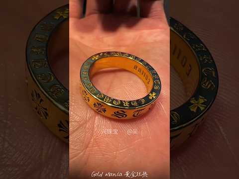 Making a Unique 24k Golden Ring #gold #shortvideo #trending #viral #24k #shorts #short #reels