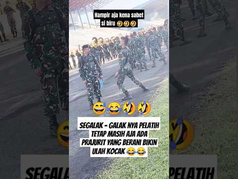 Saat Prajurit TNI uji nyali joget depan pelatih yang lagi mengang selang bikin ngakak ๐๐๐