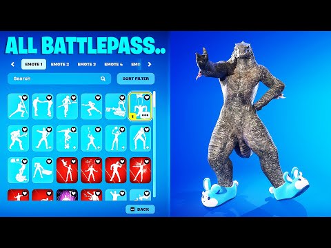 ALL 224 BATTLEPASS DANCES & EMOTES IN FORTNITE!