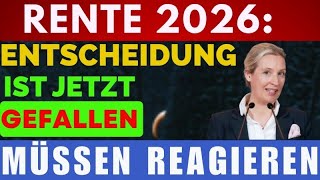 Rente 2026: Diese Entscheidung ist jetzt gefallen – Millionen Rentner müssen reagieren
