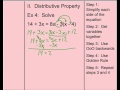 Solving Equations with Variables and Distributive Property
