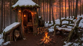 Building a Survival Shelter in a Forest | Cooking Over Open Fire