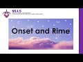 Onset and Rhyme Identification
