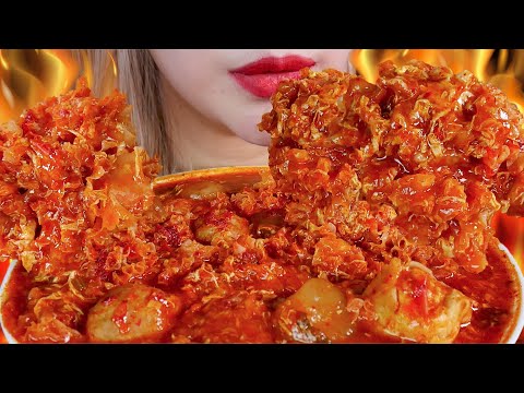 VIRAL❗️ASMR SEBLAK JAMUR SALJU PEDAS MERCON 🔥🌶 SPICY SNOW MUSHROOM