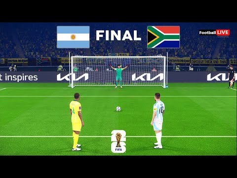 Argentina vs South Africa - Penalty Shootout | FIFA World Cup 2026 Final | Messi vs | eFootball PES