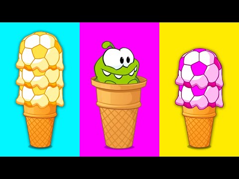 Om Nom come helado y juega a un juego de deportes | ¡Aprende números y colores con Om Nom!