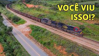 UMA MULHER NO COMANDO! Trem de minério na Rampa do KM 198 visto do céu!