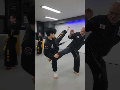 a high-kick counter  #shorts #koreanmartialarts #lowkick