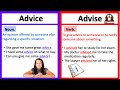 Understanding Advise and Advice