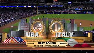 2013 World Baseball Classic R1 Pool D Game 5: USA vs Italy Full Highlights