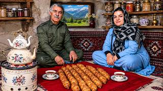🔥 Ancient Iranian Sweet Recipe in a Village | Rural Couple Makes Traditional Bāji Bresāq