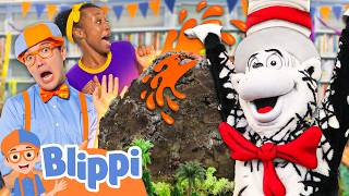 The Cat in the Hat Helps Blippi Make a Volcano Erupt 🌋