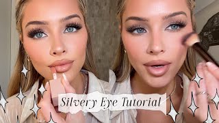 Shimmery Silver Eyed Makeup