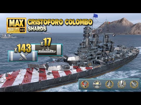 Battleship  quot Cristoforo Colombo quot   A lot of Citadels on map Shards   World of Warships