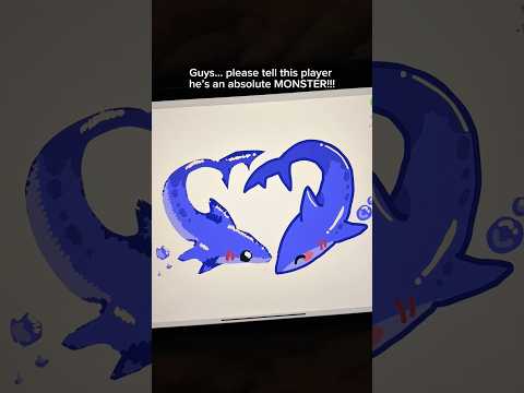 This player shaved my fluffy shark! ๐ค heโs such a monster! #artworkout #drawingapp #ipadgame #art