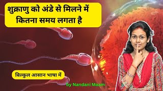 शुक्राणु को अंडे से मिलने में कितना समय लगता है || शैक्षिक वीडियो