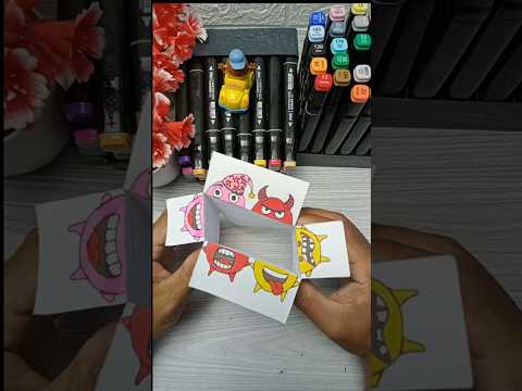 Various pairs of cool monster characters #drawing #fypシ゚ #diy #satisfying #paiting