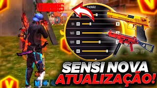DEPOIS da ATUALIZAÇÃO!🔥 A MELHOR SENSIBILIDADE para SUBIR CAPA na NOVA ATUALIZAÇÃO do FREE FIRE!