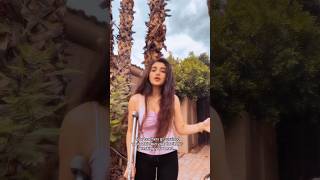 On crutches…