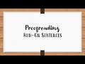 Understanding Run-On Sentences and Clarity