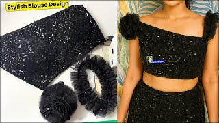 One Shoulder Blouse Cutting and Stitching | One Shoulder Blouse Design | New Stylish Blouse Ideas