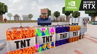 Lava TNT in Realistic Minecraft RTX