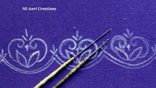 Simple & Elegant Blouse Design With Aari Work |Maggam Works 